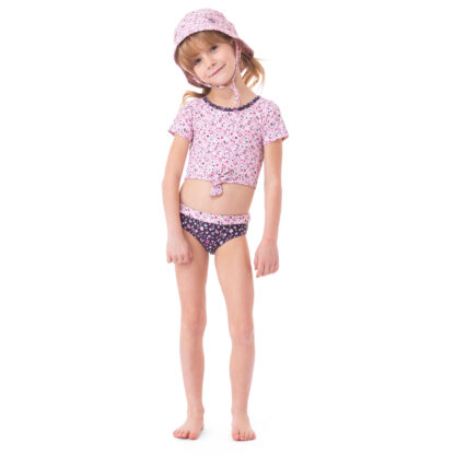 NANO PRINTEMPS 23 MAILLOT FILLE MINI FLEURS DEUX PIÈCES BLUSH (EN STOCK)