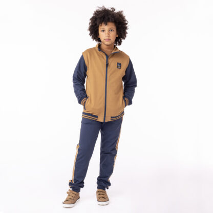 NANO AUTOMNE 23 EN VOL VESTE MARINE ET BRUN – Image 3