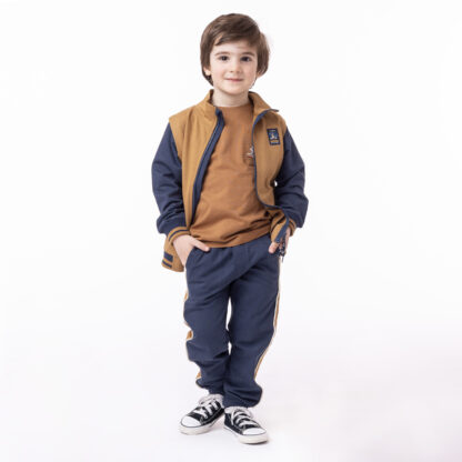 NANO AUTOMNE 23 EN VOL VESTE MARINE ET BRUN – Image 5