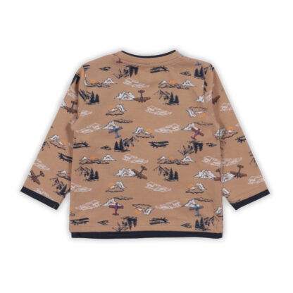 NANO AUTOMNE 23 BÉBÉ GARÇON LA TÊTE DANS LES NUAGES CHANDAIL BEIGE CHINÉ – Image 2