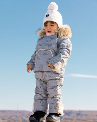 DEUX PAR DEUX HIVER BÉBÉ HABIT DE NEIGE GRISE UNISEXE (EN STOCK