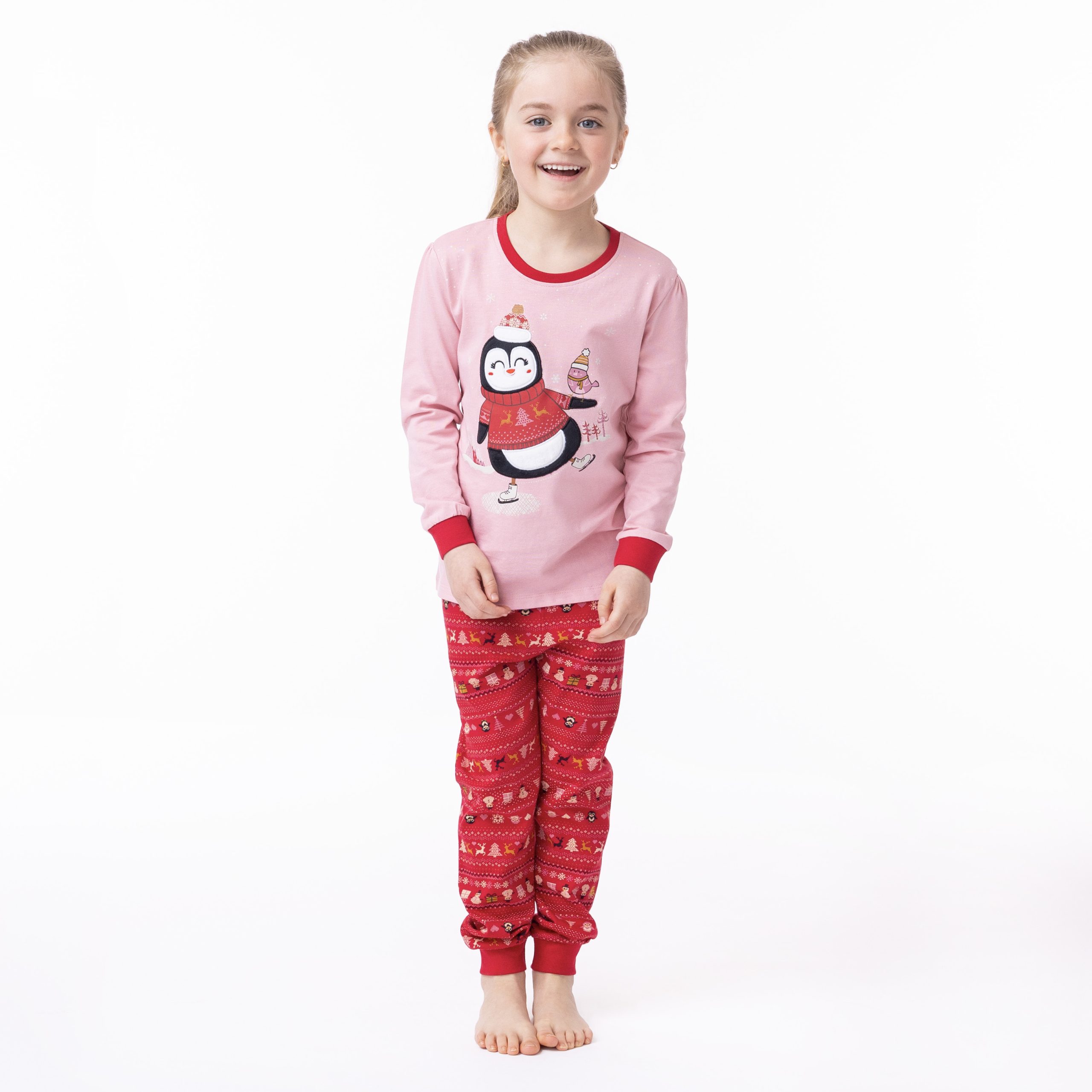 NANO NOEL 23 PYJAMA FILLE ROSE PINGUIN – Boutique Madijade