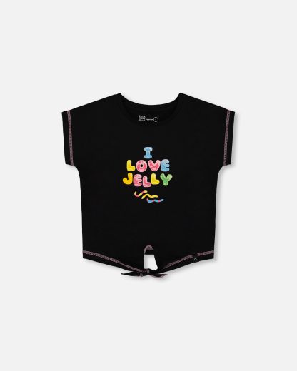 DEUX PAR DEUX PRINTEMPS 25 BONBONS À GOGO T-SHIRT NOIR